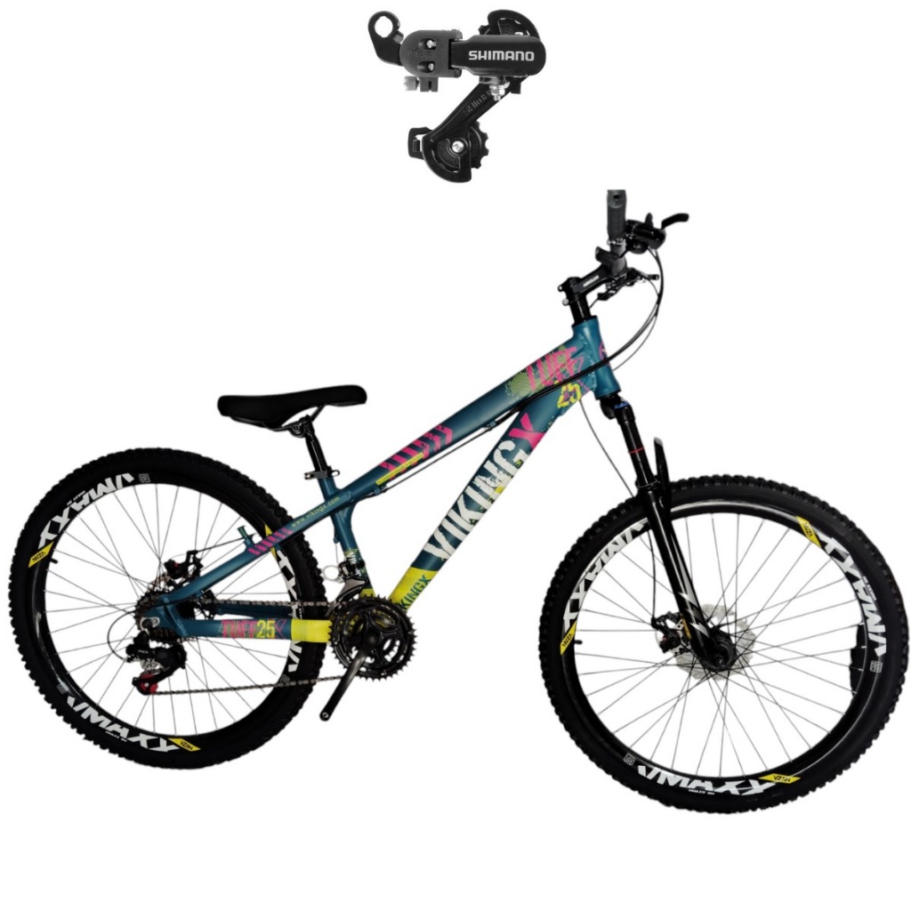 Bicicleta Viking 26 Tuff 25 A-26 21 Marchas Freio à Disco Shimano Suspensão Dianteira
