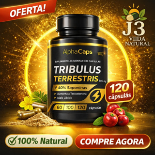 T-R-I-B-U-L-U-S PREMIUM - 100% NATURAL- 120 CÁPSULAS 500MG em Oferta na Shopee