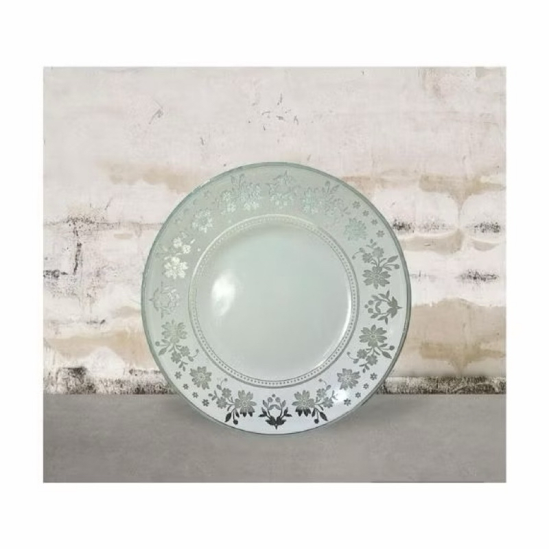 PRATO DE VIDRO REDONDO | TAM.: 25CM | LOUÇAS | CUMBUCA | PETISQUEIRA | CASA E DECORAÇÃO | COZINHA | FESTAS | JANTARES