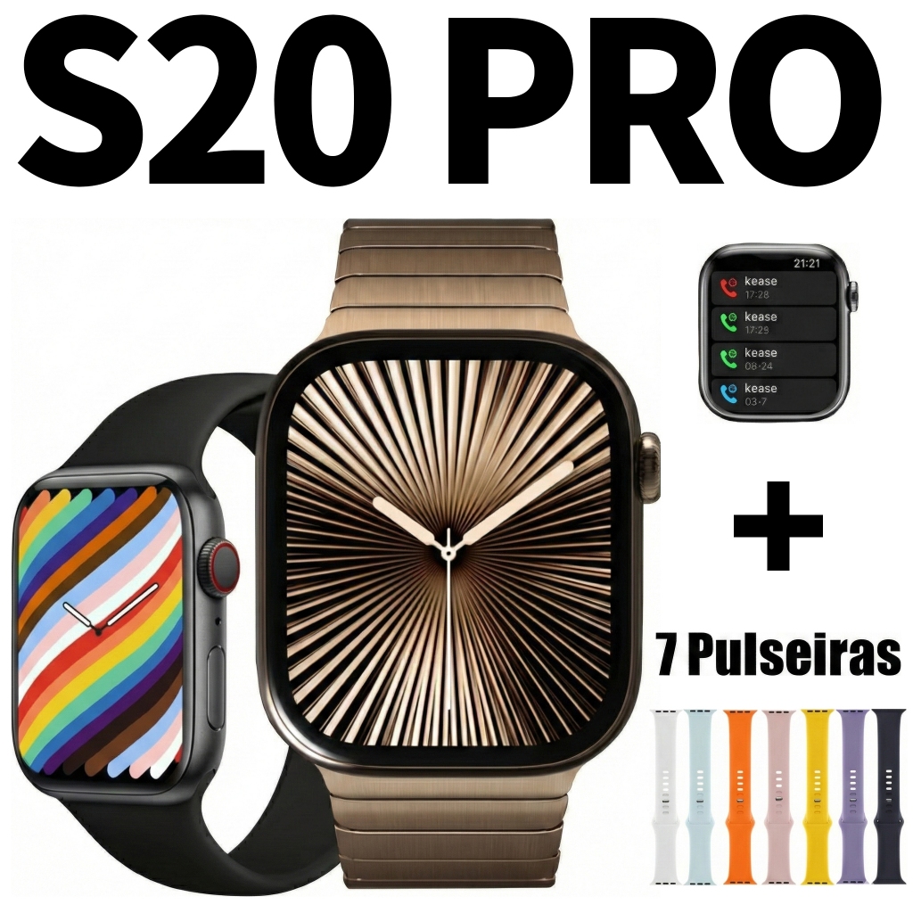 Imagem 2026 Novo Watch S20 PRO Max Relógio 10 Smart Watch Homens BT Chamada Sempre Em Exibição Temperatura