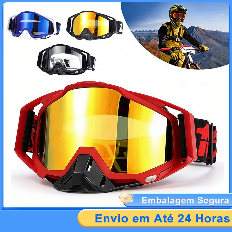 Óculos de Proteção Motocross Off-road Trilha Enduro Anti Embaçante Para-brisa em Oferta na Shopee