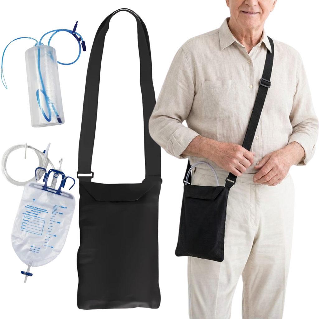 Bolsa Suporte Transversal para Coletor de Urina Adulto | Uso Discreto e Portátil em Oferta na Shopee