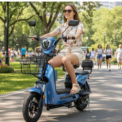 Bicicleta Elétrica 500W Scooter 32km/h Sem Carteira WeHawk Basket Bike Autopropelido 🇧🇷 em Oferta na Shopee