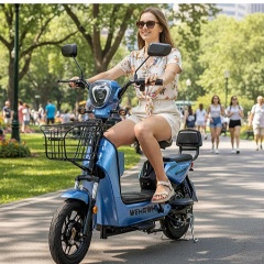 Bicicleta Elétrica 500W Scooter 32km/h Sem Carteira WeHawk Basket Bike Autopropelido 🇧🇷 em Oferta na Shopee