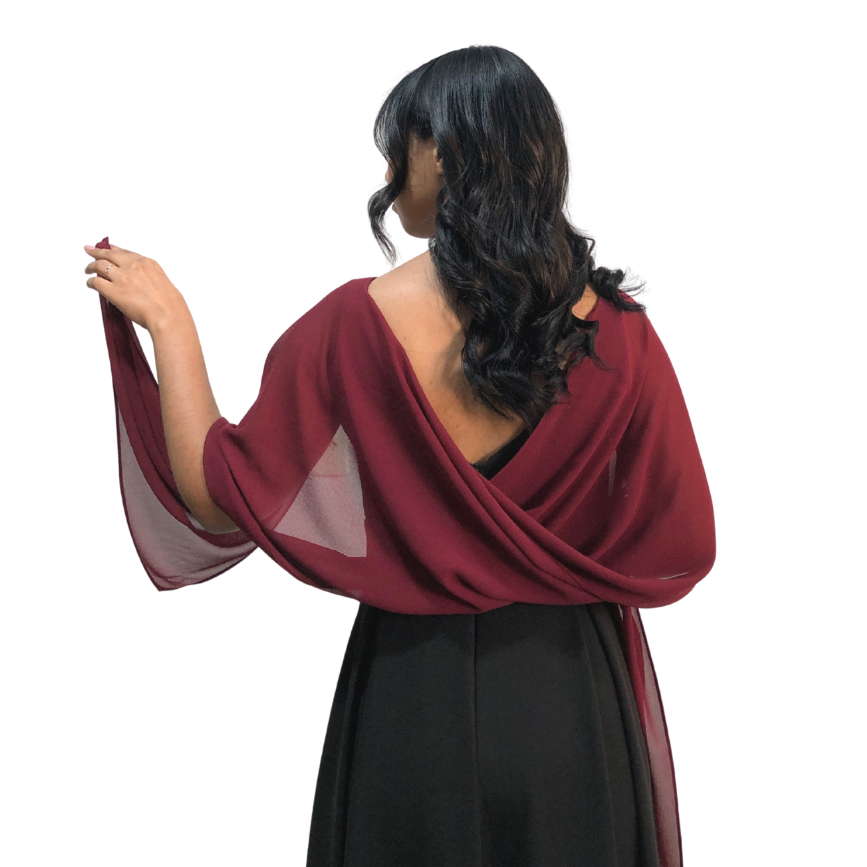 Echarpe Lenço Xale Fino Festa Madrinha Casamento Formatura Vestido - 46 cm x 174 cm