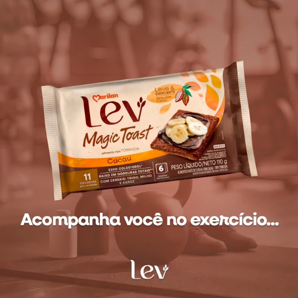 Cacau e Cereais Marilan 3 Torradas Lev Magic Toast Cacau 110g de cacau 110 g pacote x 3 — imagem 2 de 2