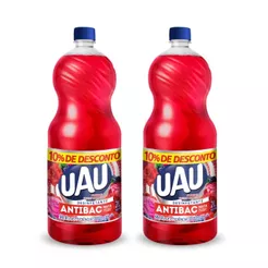 Kit 2un Desinfetante Uau Antibac Flores E Frutas 2L