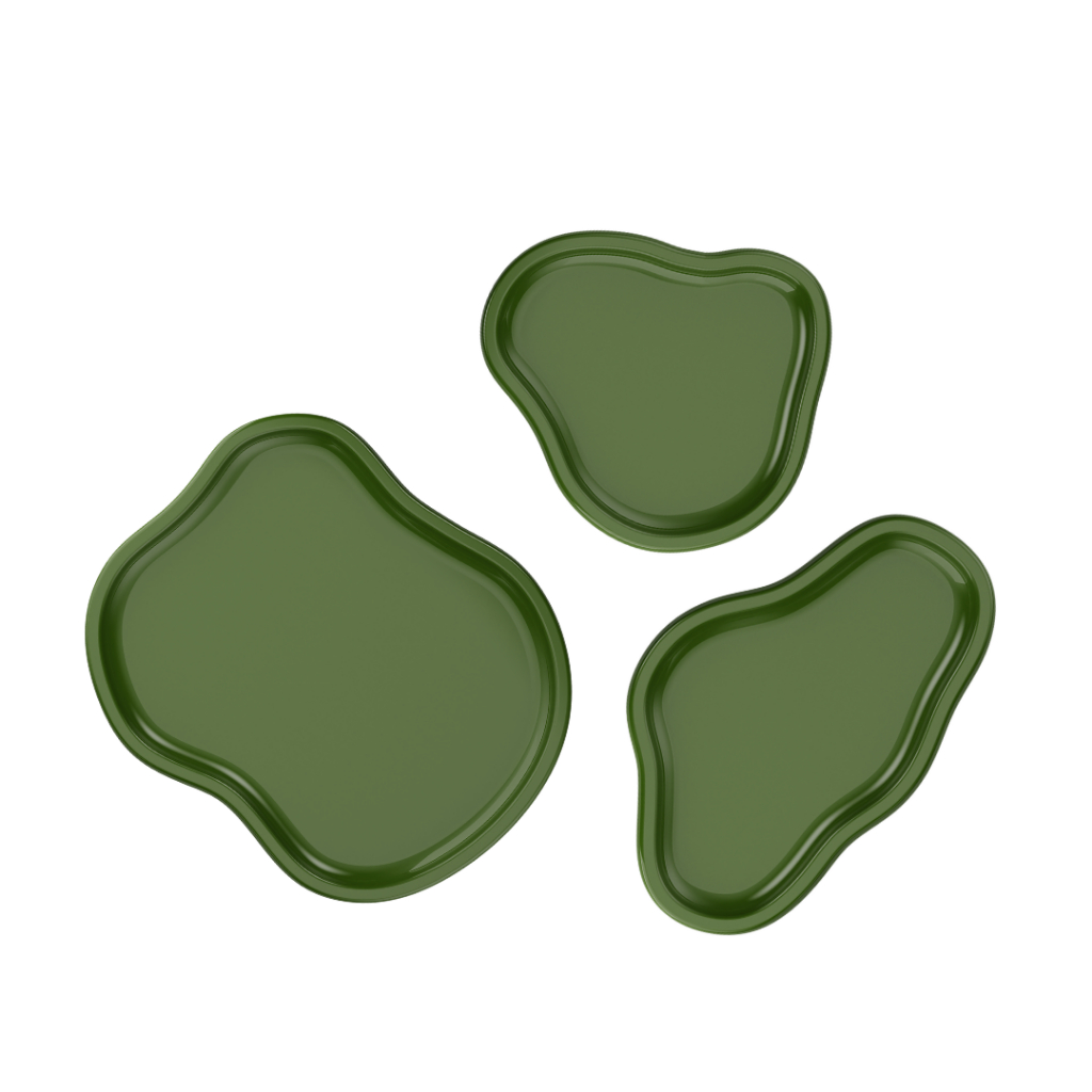 Kit 3 Bandejas Decorativa Orgânicas para Festa, eventos, aniversário, Bolo e Doces - várias cores em Oferta na Shopee