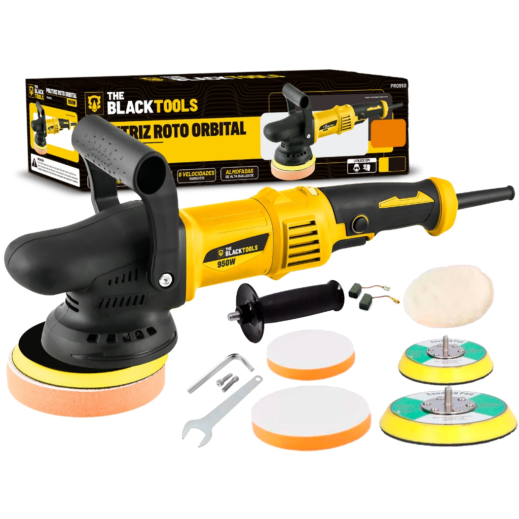 Politriz Eletrica Roto Orbital 15mm 5 E 6 Pol 950w 220v Pro950 The Black Tools em Oferta na Shopee