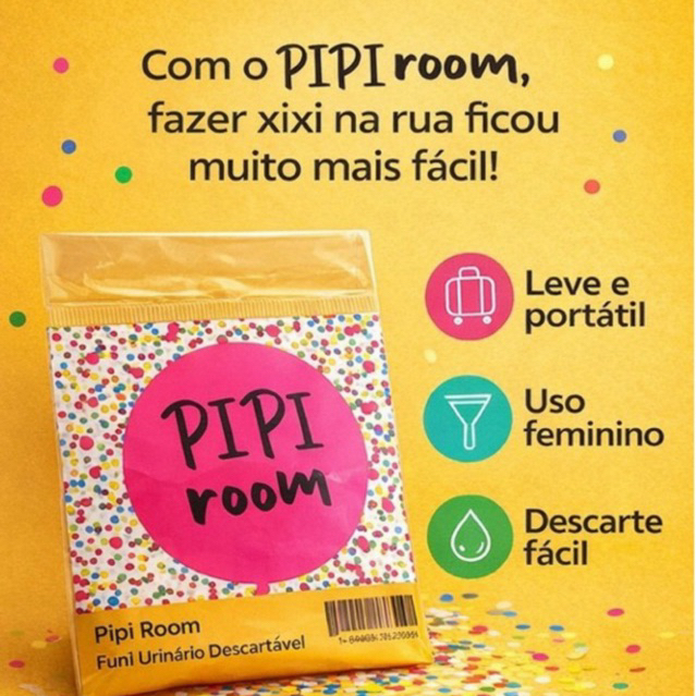 Kit Funil Urinário Pipi Room Descartável - 09 unidades ( 9 funil   e  9 lenços )