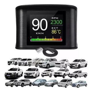 Marcador de Temperatura Chevrolet Onix Prisma GM com alerta de temperatura rpm voltagem leitor OBD2