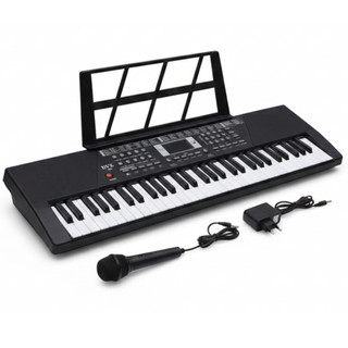 Teclado Musical Iniciante 61 Teclas Com Microfone E Fonte Bivolt Zaidans 100 Ritmos, 10 Demos, Metrônomo, Display Led