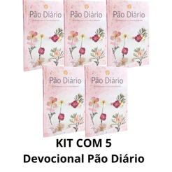 Kit com 5 Devocional Pão Diário | 90 reflexões | Capa Feminina