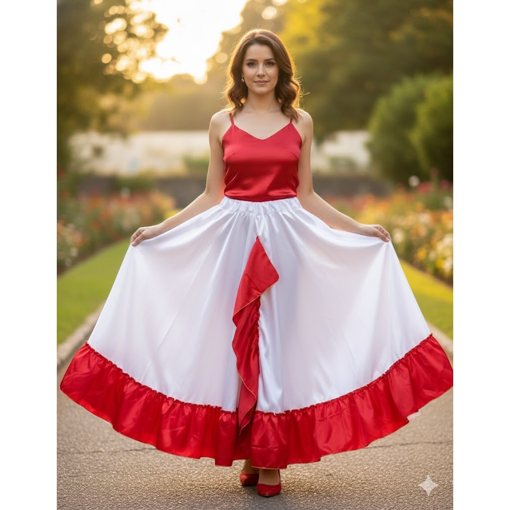 SAIA  DA MARiA NAVALHA COM 4,5M DE RDA - UMBANDA - ENVIAMOS O MAIS RÁPIDO POSSIVEL- sem a blusa em Oferta na Shopee