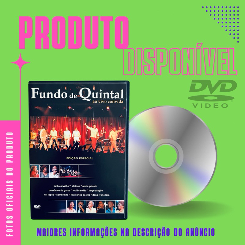 DVD FUNDO DE QUINTAL -  AO VIVO CONVIDA (Alcione, Beth Carvalho, Jorge Aragão, Dona Ivone Lara)
