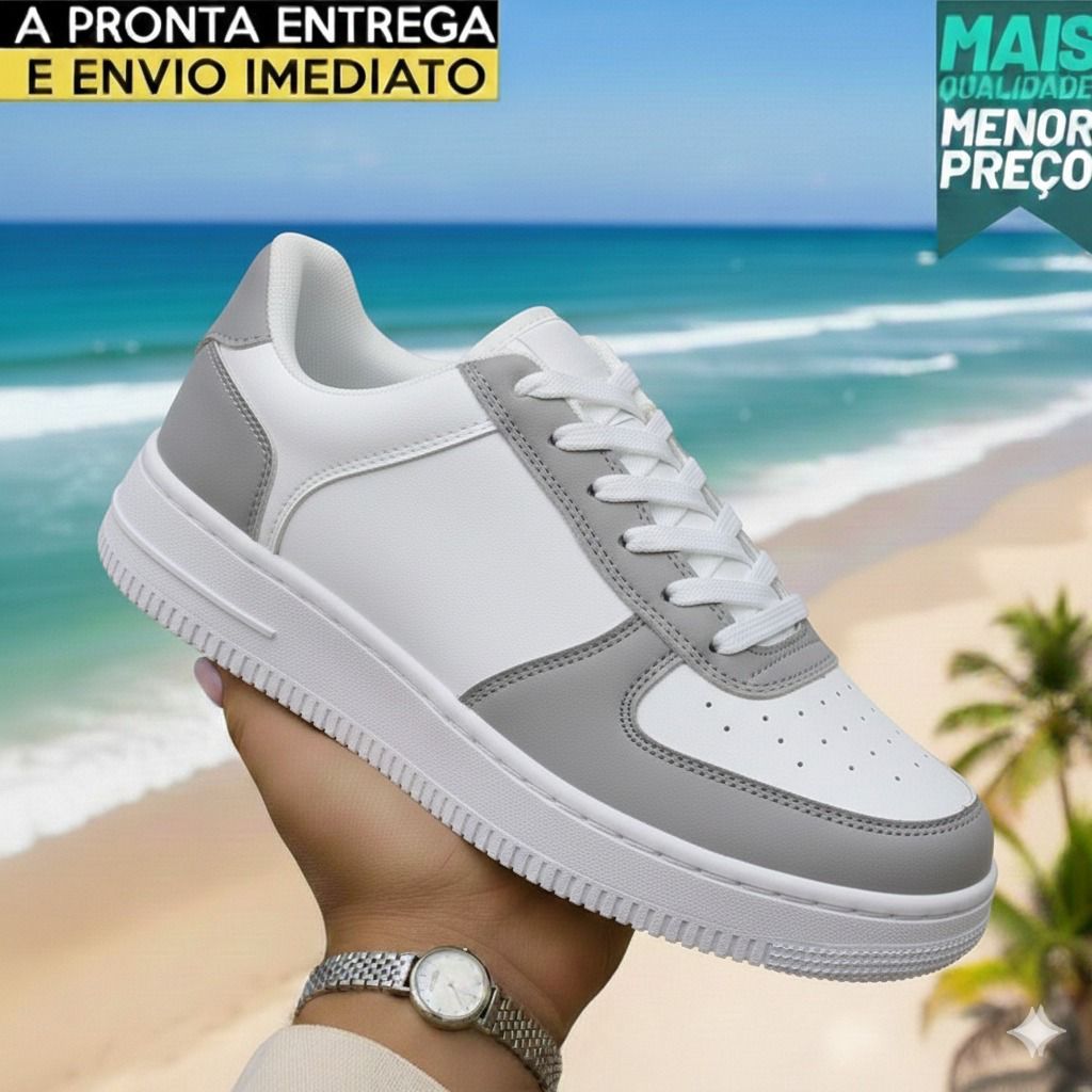 Tênis Masculino Casual Lançamento Leve e Estiloso 34-43 + brinde