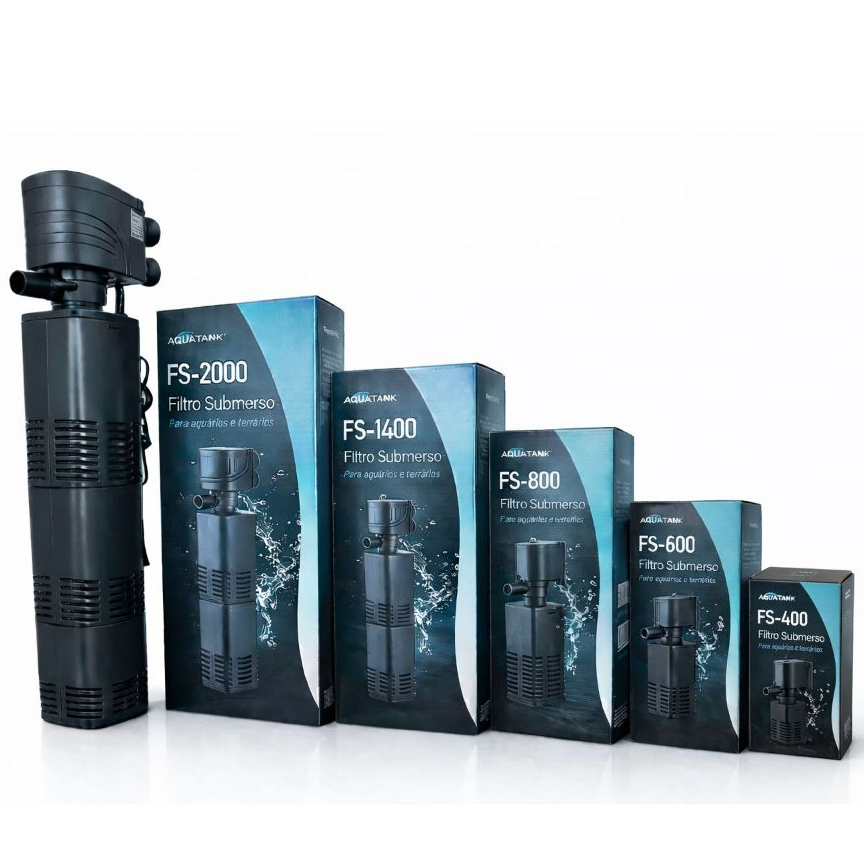 FILTRO INTERNO AQUATANK AERADOR OXIGENIO 3 EM 1 COM BOMBA SUBMERSA  PARA AQUÁRIO ATÉ 200L
