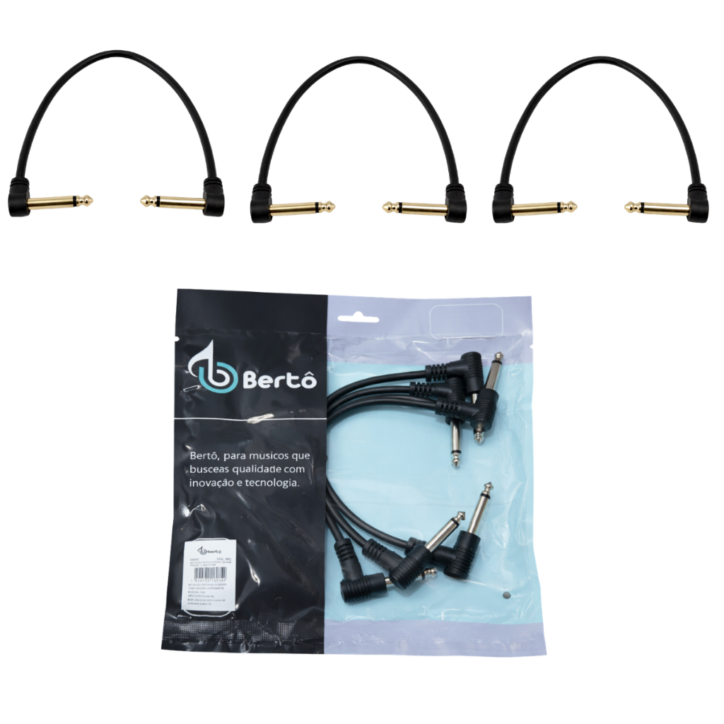 Cabo P10 L X P10 L Pedal Pedaleira Fonte Mono 25cm 3 Peças em Oferta na Shopee