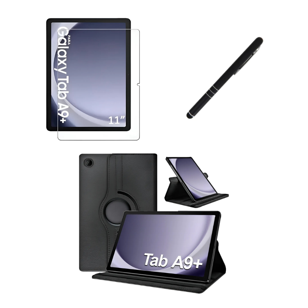 Kit Capa Capinha Giratória Para Galaxy A9+ A9 PLUS SM-X210/X215/X216 + Pelicula + Caneta touch