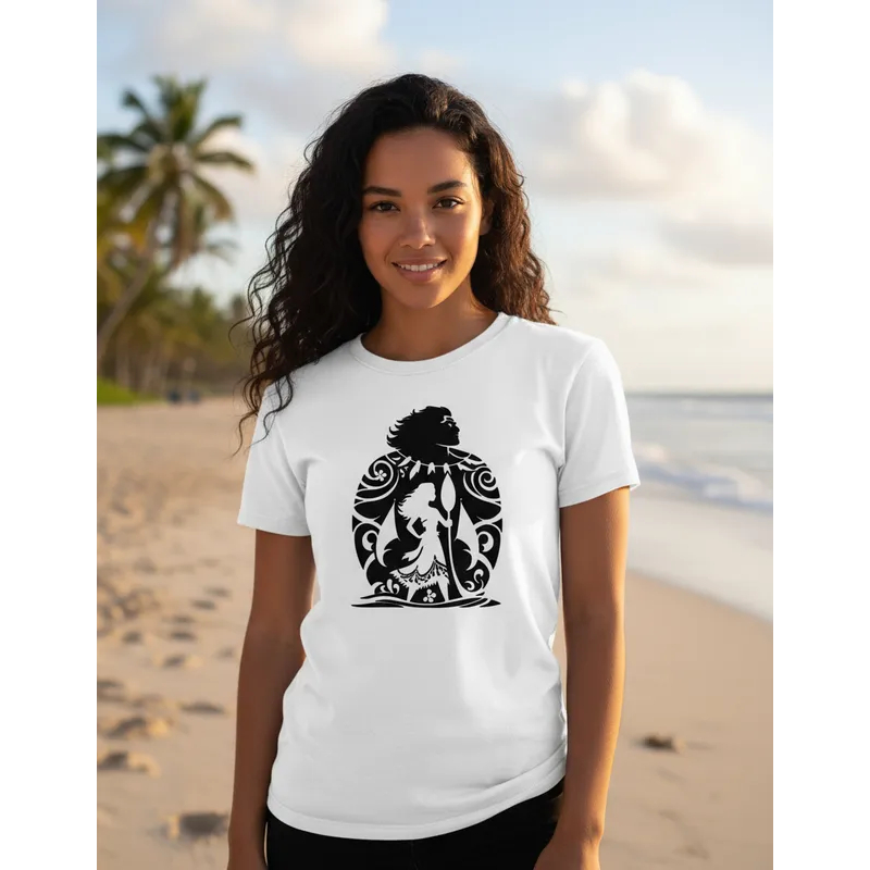 Camiseta Feminina Camisa Blusa Moana Maori 100% Algodão