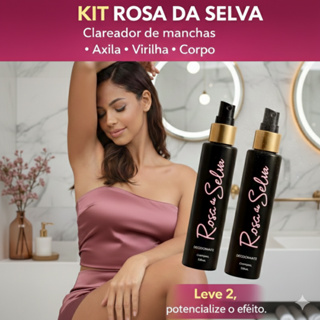 Kit 2 Óleos Rosa Selva 100ml – Clareador de Manchas • Foliculite • Axila / Virilha / Corpo em Oferta na Shopee