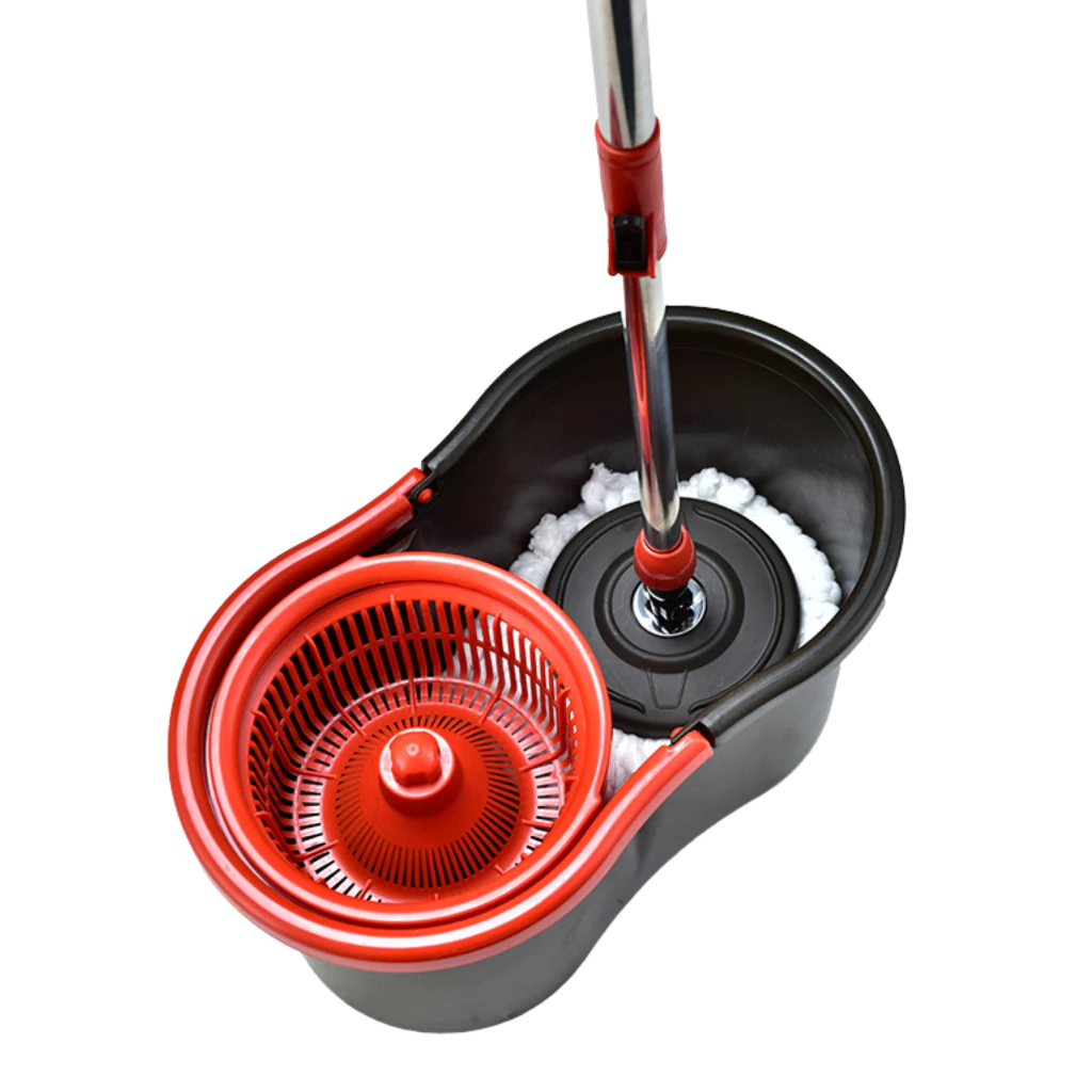 Mop Giratório 360° Inox Balde Centrífuga Limpeza Fácil + Refil