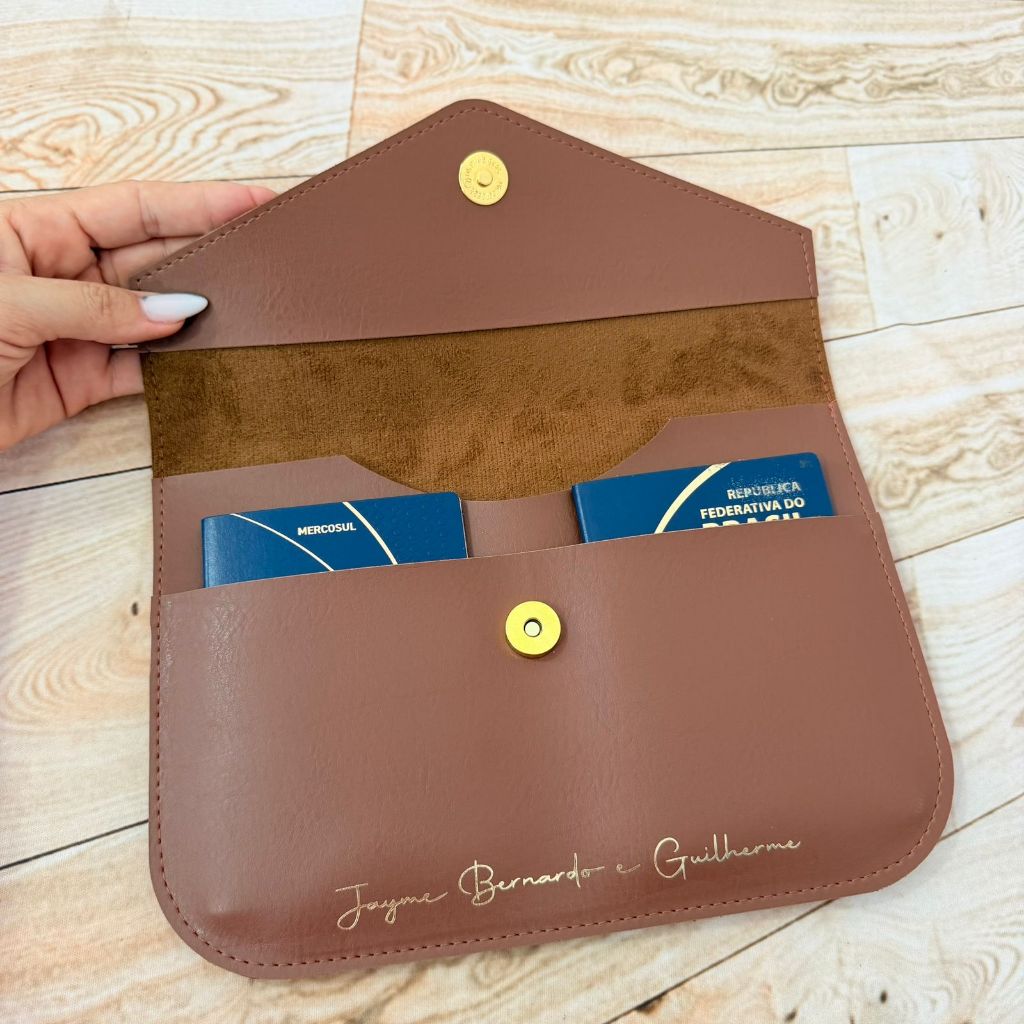 Imagem Pasta Porta Passaporte e Documentos Organizadores e Bagagem