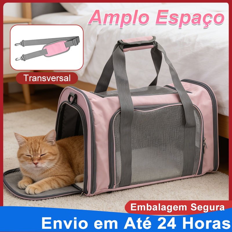 Bolsa Transporte Pet Expansível Cães Gatos Mochila Viagem Avião Cabine em Oferta na Shopee