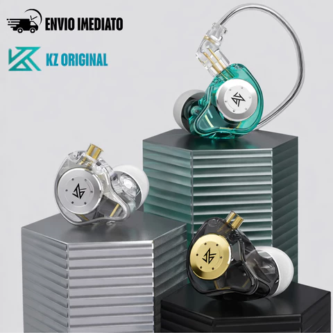 Fone KZ EDX Pro Profissional Intra-auricular Driver Dinâmico Magnético 10mm Original Gamer