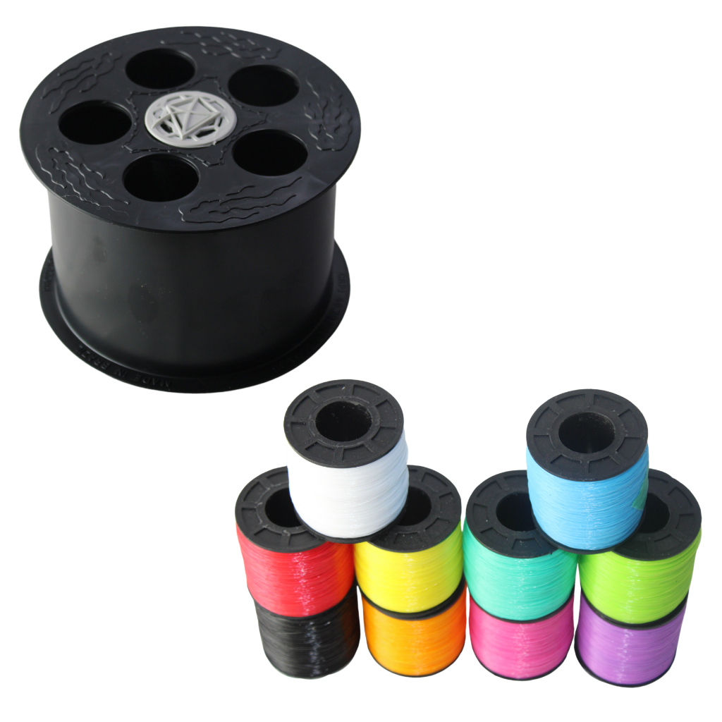 Carretilha para linha de pipa 15cm + 500 jardas de linha de nylon