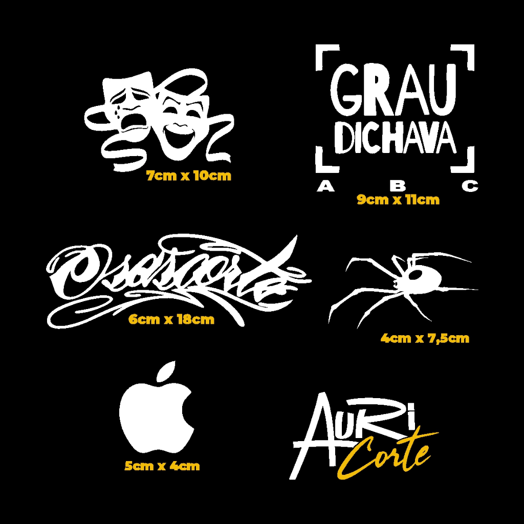Kit 5 Adesivos Original Grau Dichava Osascorte Aranha Chora Agora Ri Depois Maçâ Moto Bike