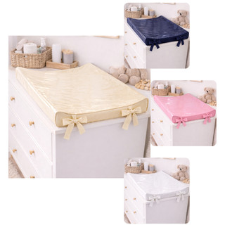 Trocador Americano Anatômico Cômoda Bebê 55x40 Impermeável Plastificado Menina Menino Cores lisa