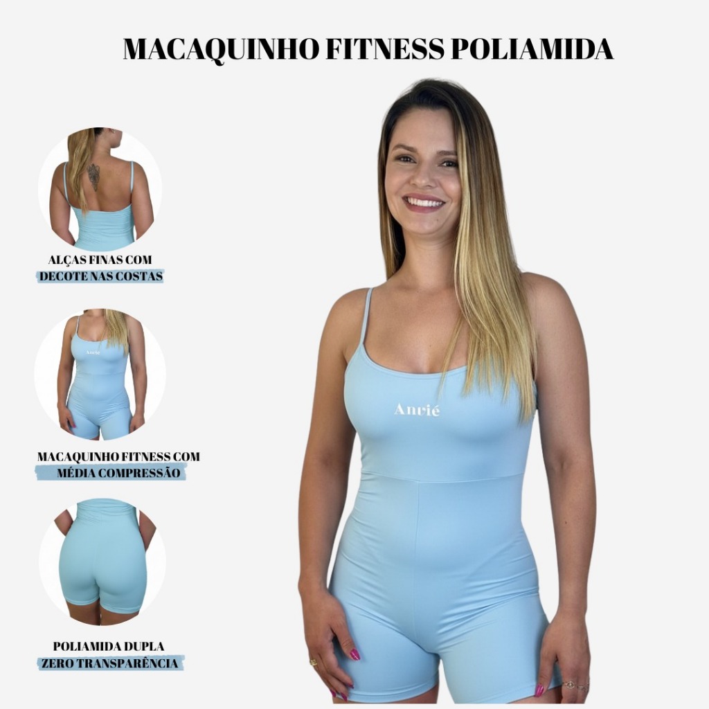 Macaquinhos Fitness Feminino Poliamida Dupla Zero Transparência Academia em Oferta na Shopee