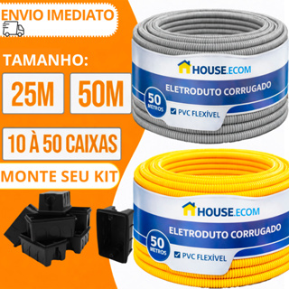 Conduite Eletroduto 3/4  25 á 50 Metros 10 á 50 Caixas Rolo Reforçado em Oferta na Shopee