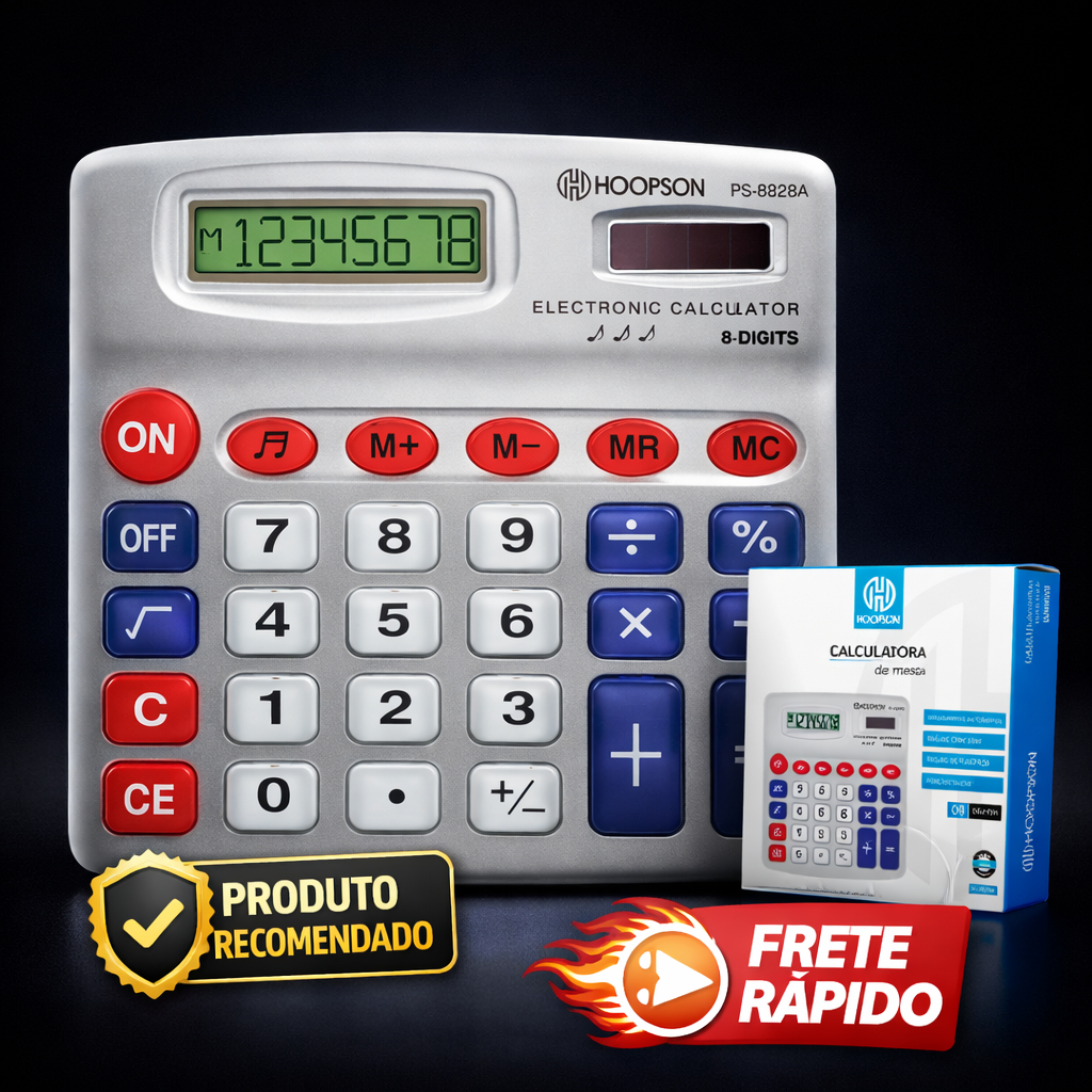 Calculadora Eletrônica 8 Dígitos Com Som Teclas Coloridas Econômica Portátil Escolar Mesa em Oferta na Shopee