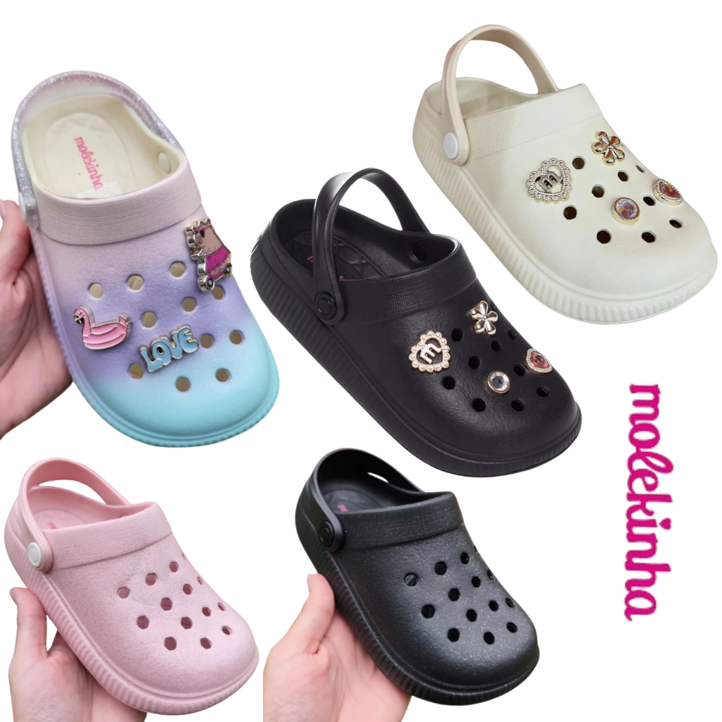 Sandália Molekinha Infantil Juvenil – Macia, Estilosa e Super Confortável