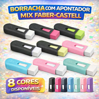 Apontador Com Depósito e Borracha Faber Castell Mix Escolar 1 Furo Cores Vibrantes em Oferta na Shopee
