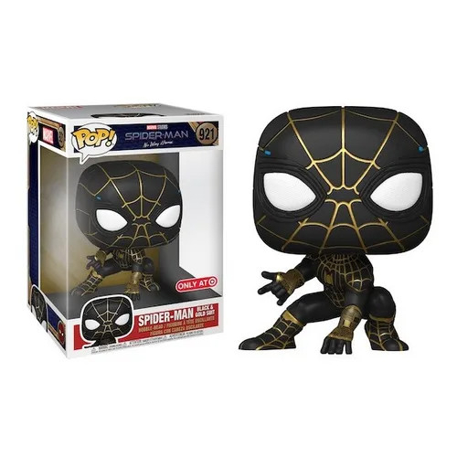 Funko Pop Spider Man Black & Gold Suit Super Sized 10" (se) - Spider Man No Way Home - #921