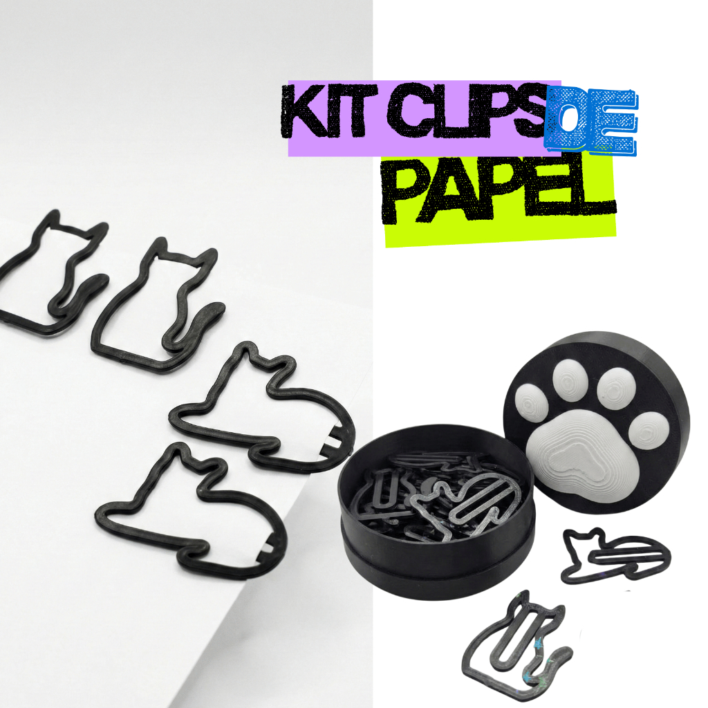 Kit Clipes de Papel em Plástico PLA Gato Gatinho Holográfico Papelaria Fofa Criativa Escolar Kawaii em Oferta na Shopee