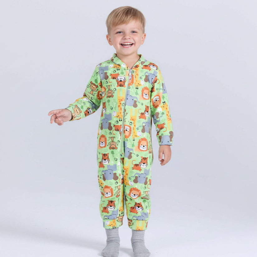 Macacão Soft Sublimado Menino 01 ao 03 anos com zíper
