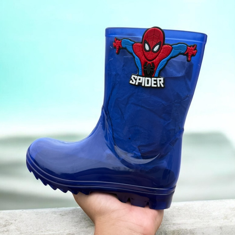 Bota Infantil Menino Galocha Impermeável Cano Alto - Spider, Confortável e Segura em Oferta na Shopee