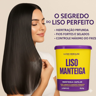 Manteiga Capilar 600g Liso Manteiga Hidralise | Super Hidratação + Nutrição Intensa em Oferta na Shopee