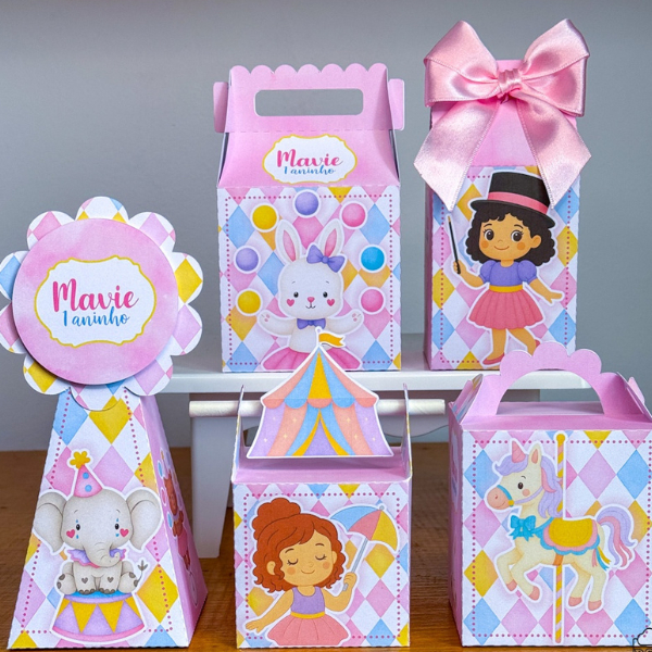 Kit Festa Lembrancinhas Personalizadas Circo Menina Festa Infantil Circo Meninas