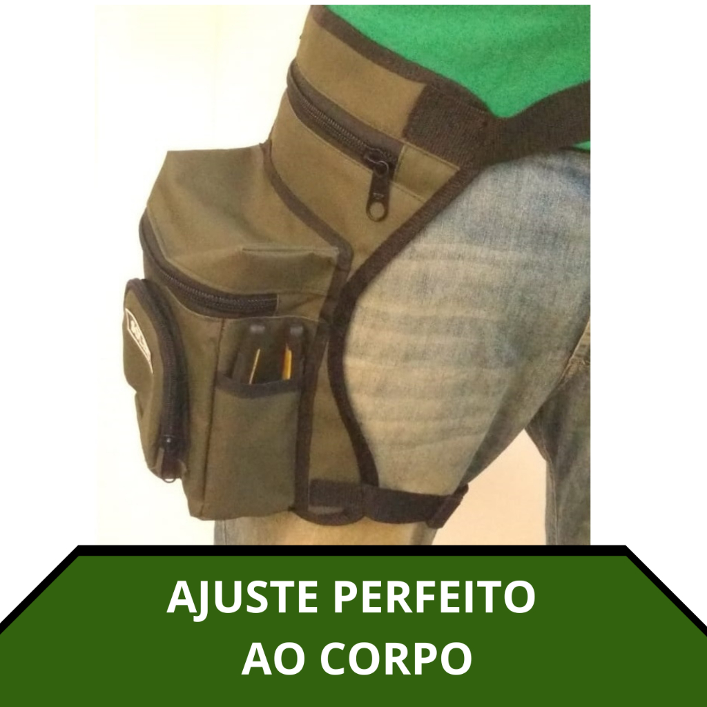 Pochete Cartucheira de Perna Para Ferramentas  e Pochete para Motoqueiro SOLZE
