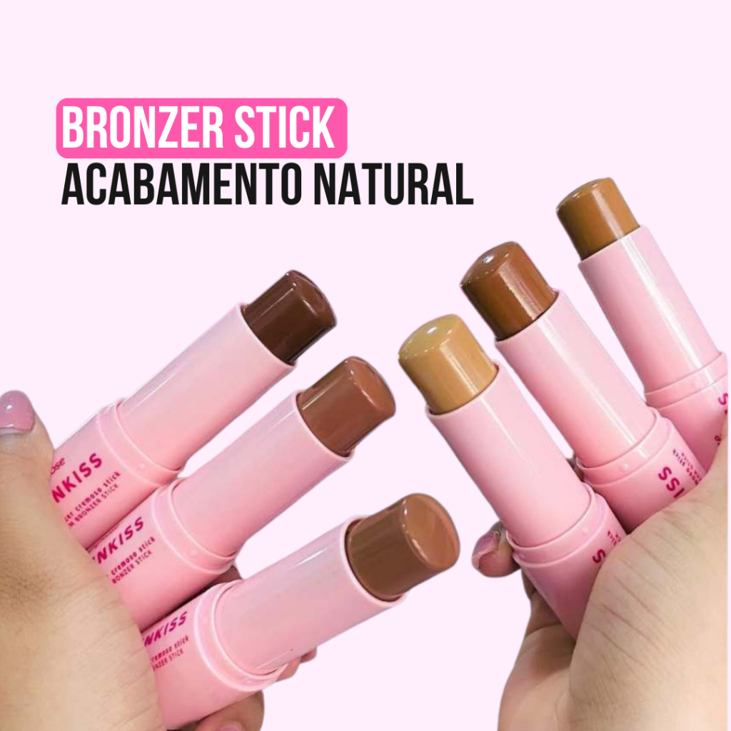 Ruby Rose Bronzer Stick Sunkiss Bastão Cremoso Contorno Facial Linha Rosa HBM200 em Oferta na Shopee