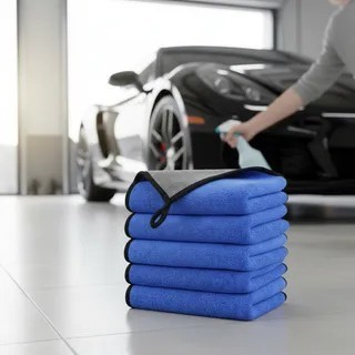 Kit 3 Flanelas Microfibra 30x40 600GSM Automotiva Dupla Face Limpeza Carro Polimento