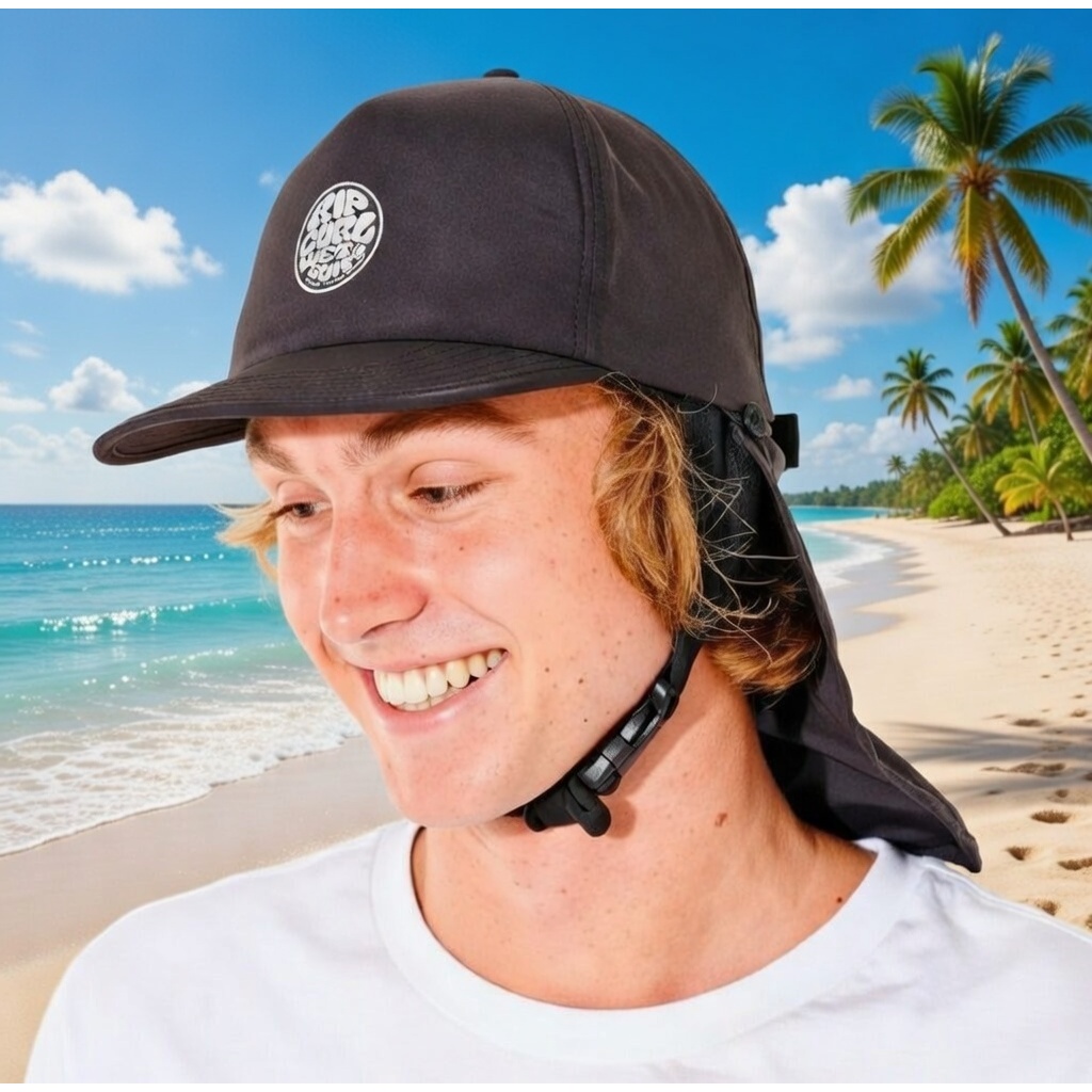Boné de Surf Rip Curl Surf Series com Proteção de Pescoço P/M