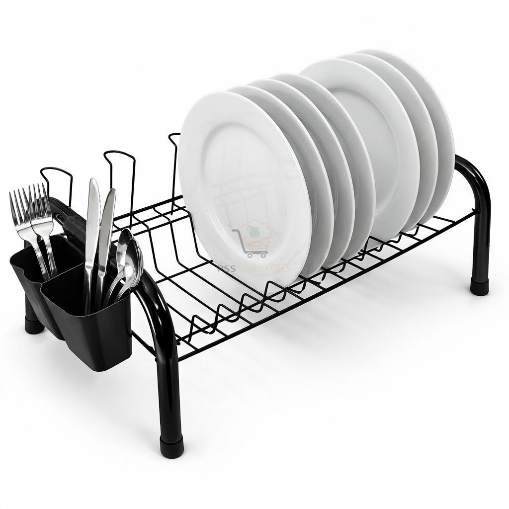 Escorredor de Louça Compacto Pequeno Porta Pratos Copos Talheres Secador de Louça Organizador de Pia Cozinha em Oferta na Shopee