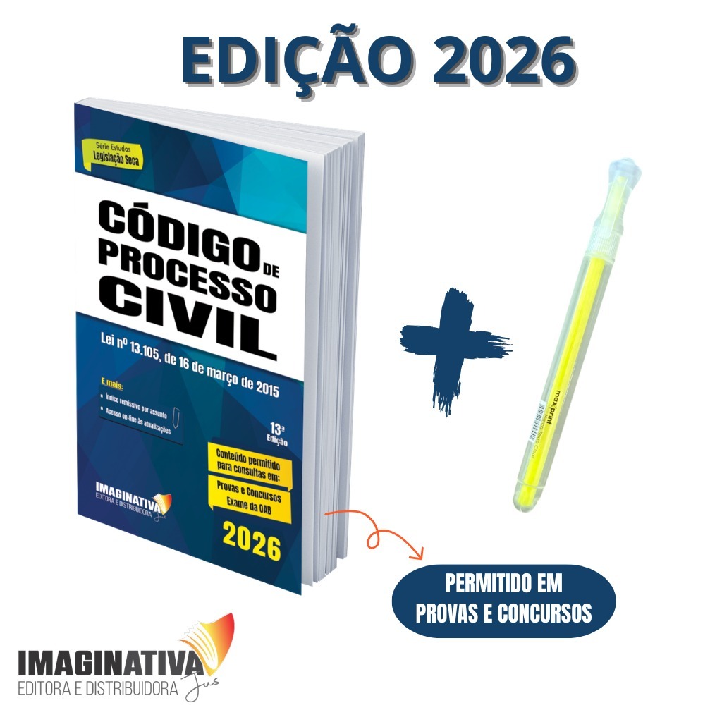Código de Processo Civil 2026 + marca texto em Oferta na Shopee