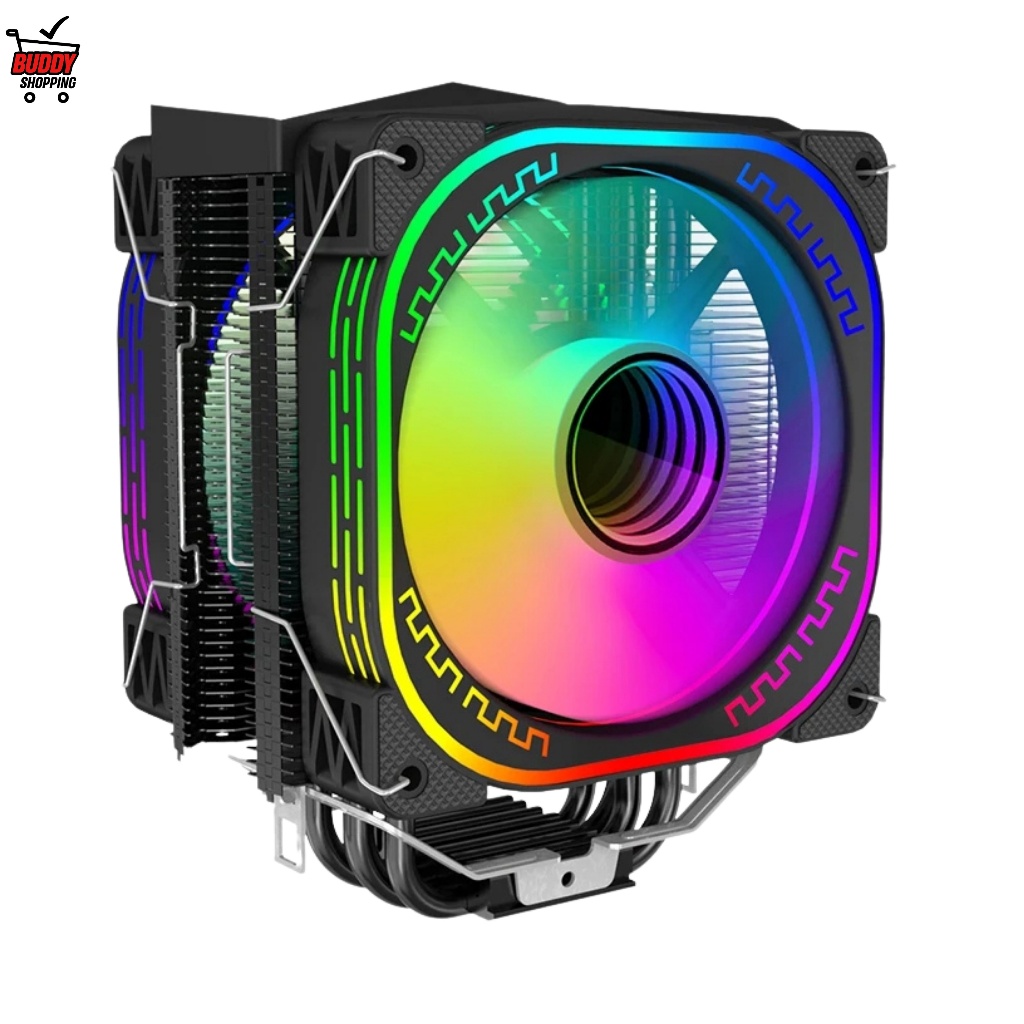 Cooler RGB Para Processador Delta-C6220 RGB 6 Heat Pipes 2 Fans Potência 200W TDP 4 Pinos Silencioso em Oferta na Shopee